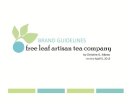 Branding Guidelines Cover Sheet created by Christine G. Adamo of WriteReviseEdit.com