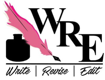 Logo Mockup 3 of 3, representing WriteReviseEdit,com, by Christine G. Adamo